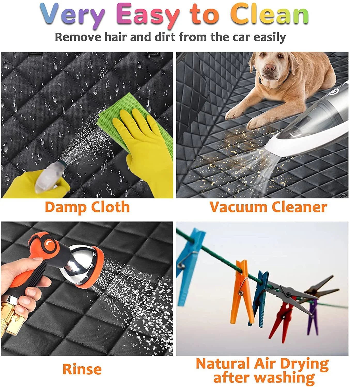 Dog Car Seat Cover for Pets 100% Waterproof Seat Cover Hammock Scratch Proof Nonslip Durable Soft Back Seat Covers for Cars Trucks and Suvs