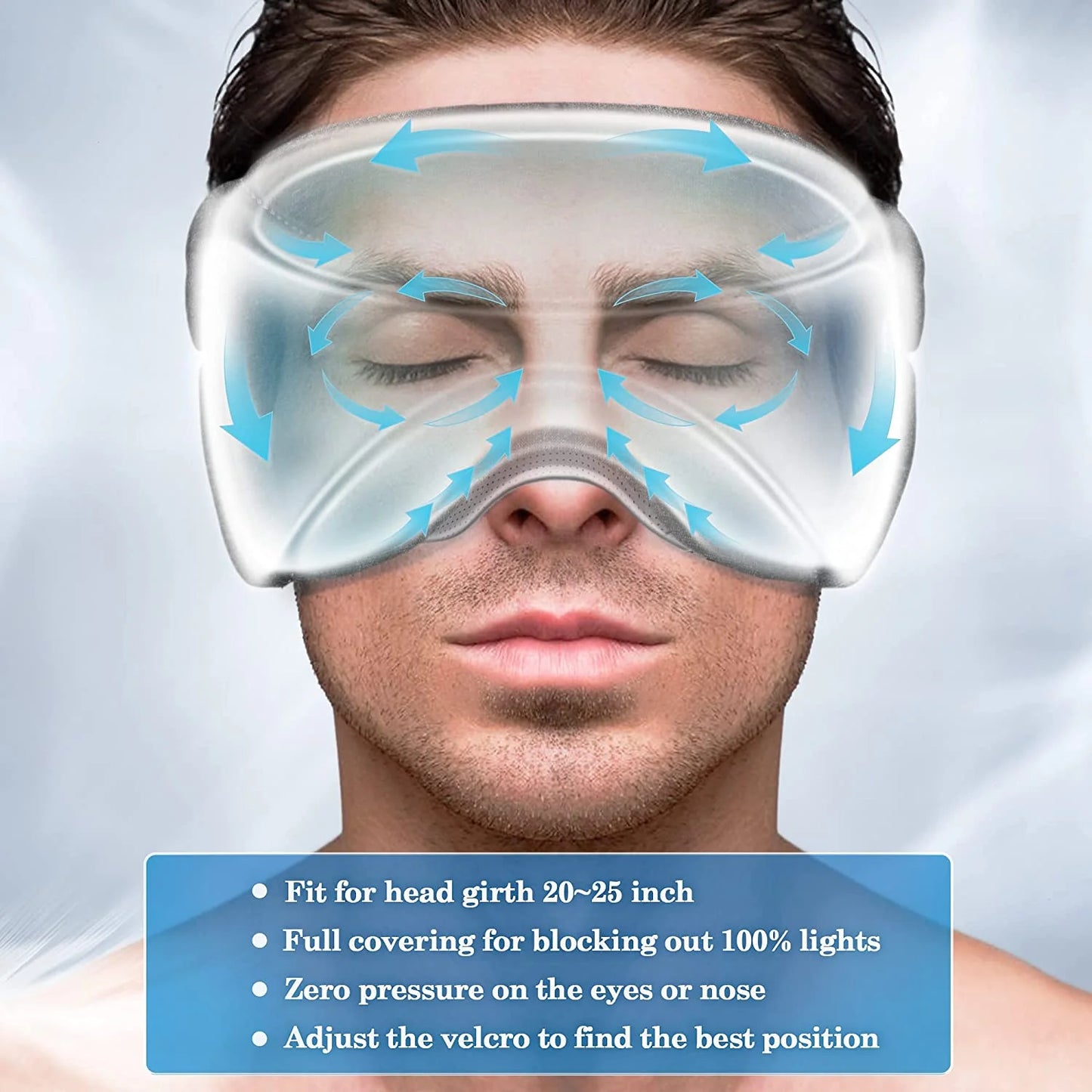 Bluetooth Sleep Mask with Headphones 24 White Noise Ice-Feeling Extra Soft Modal Lining Blackout Sleep Eye Mask Ultra-Thin Sleep Headphones