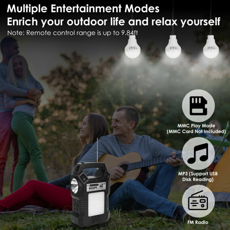Portable Power Station Solar Generator Panel Power Bank Outlet Camping Emergency