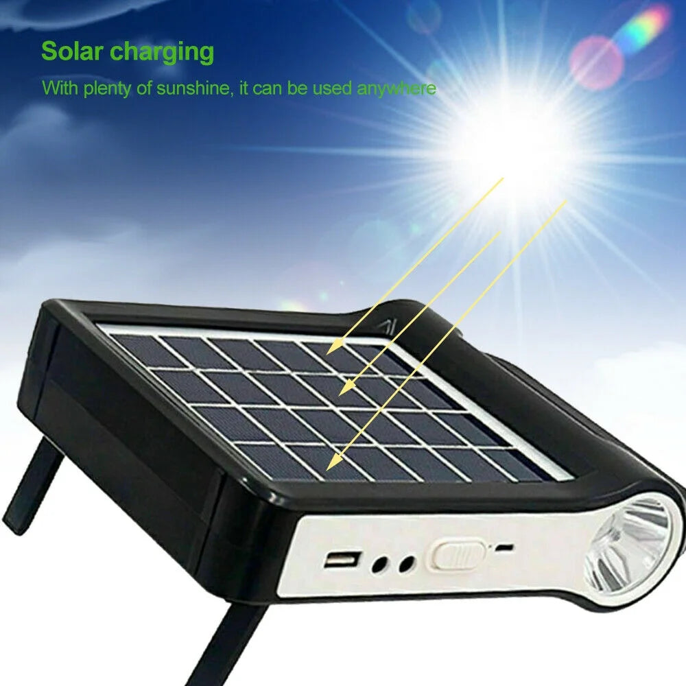Portable Generator, Portable Power Station with LED Light, Solar Power Bank