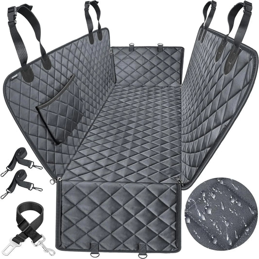 Dog Car Seat Cover for Pets 100% Waterproof Seat Cover Hammock Scratch Proof Nonslip Durable Soft Back Seat Covers for Cars Trucks and Suvs