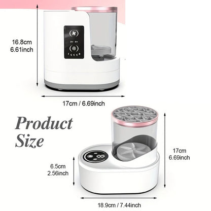 3 in 1 Electric Makeup Brush Cleaner Machine with Makeup Brush Dryer-Holder-Portable Automatic USB Cosmetic Brushes Cleaner Tool