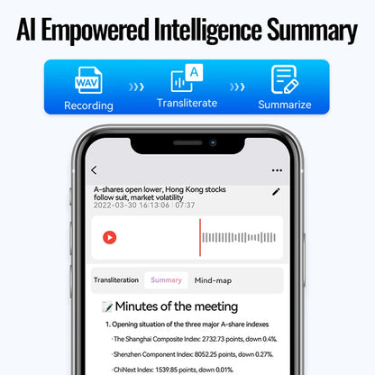 Intelligent AI Voice Recorder Free Realtime Translator Language Device Audio Dictaphone Magnetic AI Voice Recorder APP Control