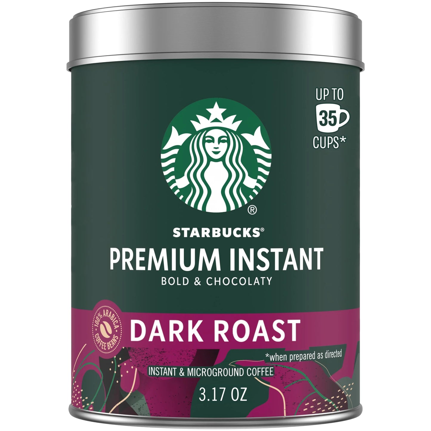 Starbucks Premium Dark Roast Instant Coffee, 3.17 Oz