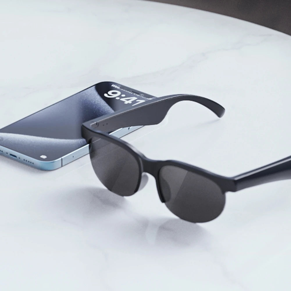 AI Intelligent Translation Glasses Built-In Microphone Speakers Earphone Glasses Support 144 Languages Sports Driving Sunglasses