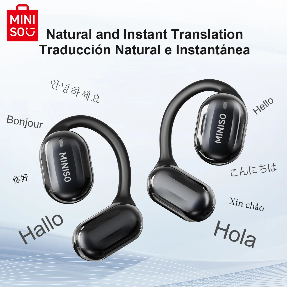 [AI Translator Earphone]  MS162 Bluetooth Translation Earbuds AI Wireless Headphones Office Travel,16Mm Driver Unit