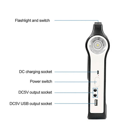 Portable Generator,  Portable Power Station with LED Light, Solar Power Bank