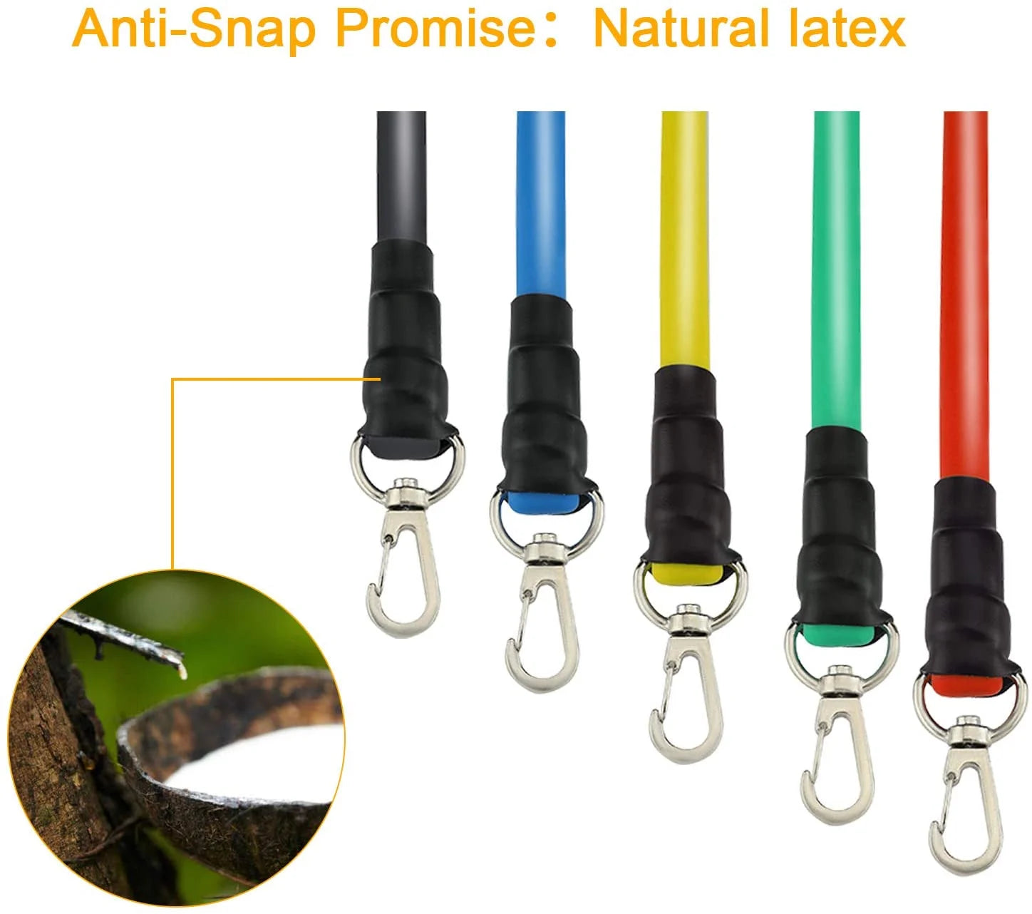 Resistance Bands Set(11 Pcs), Multi Point Anchor Gym Attachment for Home Fitness, Portable Yoga Band Resistance Workout Equipment, Exercise Bands for Home, Resistance Training