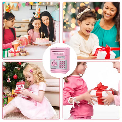 Automatic Piggy Bank with Password Lock and Counter, Creative Mini Money Box for Kids to save Coins , ATM Style Child Gift