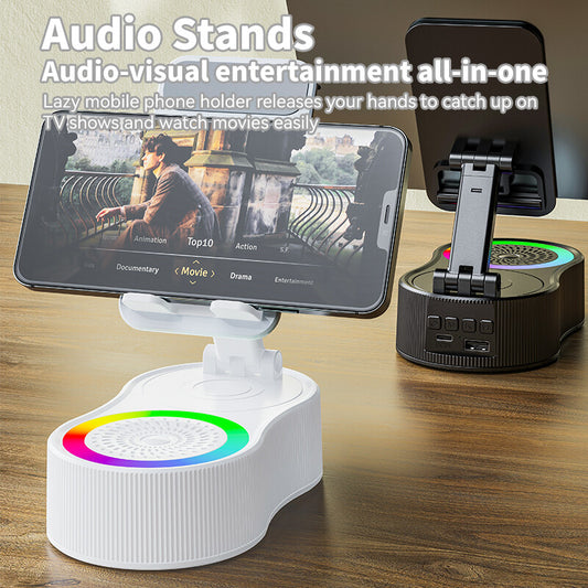 Wireless Bluetooth Fold. Speaker Phone Holder Emergency Rechargeable with Light