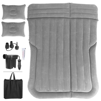 Inflatable Travel Car Mattress Air Bed Back Seat Sleep Rest Mat W/ 2 Pillow Pump