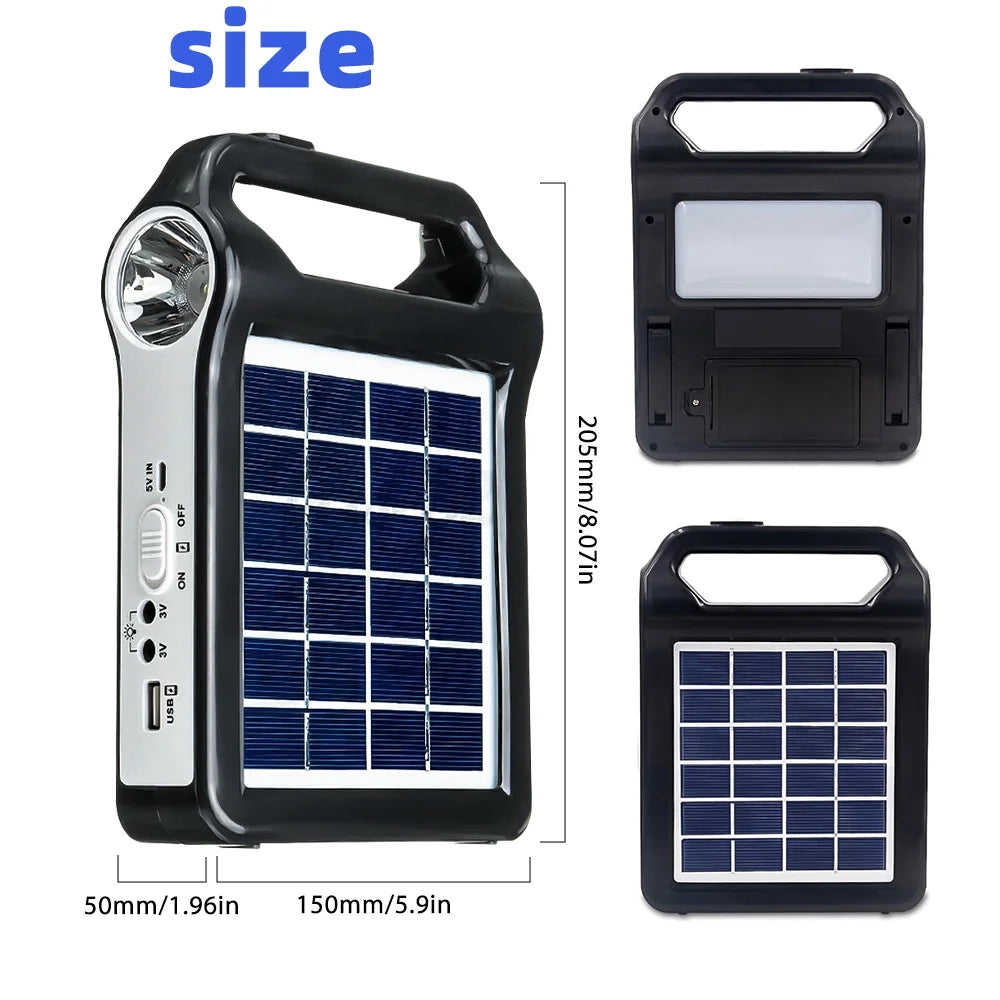 Portable Generator,  Portable Power Station with LED Light, Solar Power Bank