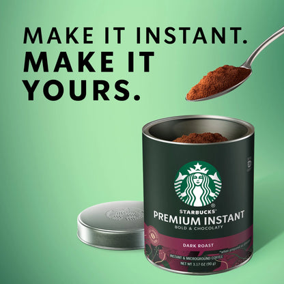 Starbucks Premium Dark Roast Instant Coffee, 3.17 Oz