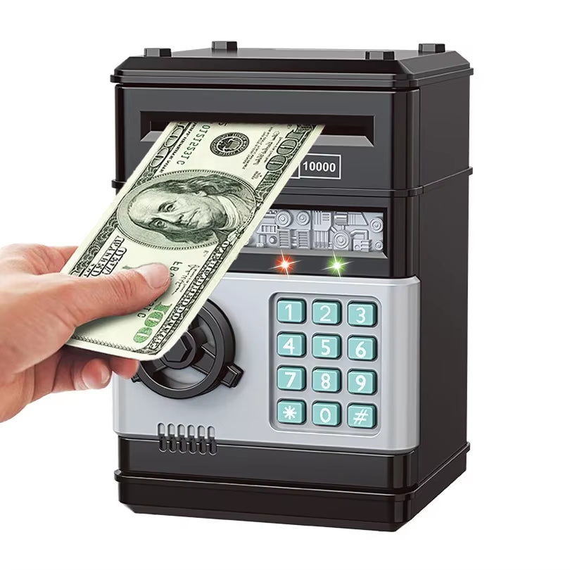 Automatic Piggy Bank with Password Lock and Counter, Creative Mini Money Box for Kids to save Coins , ATM Style Child Gift