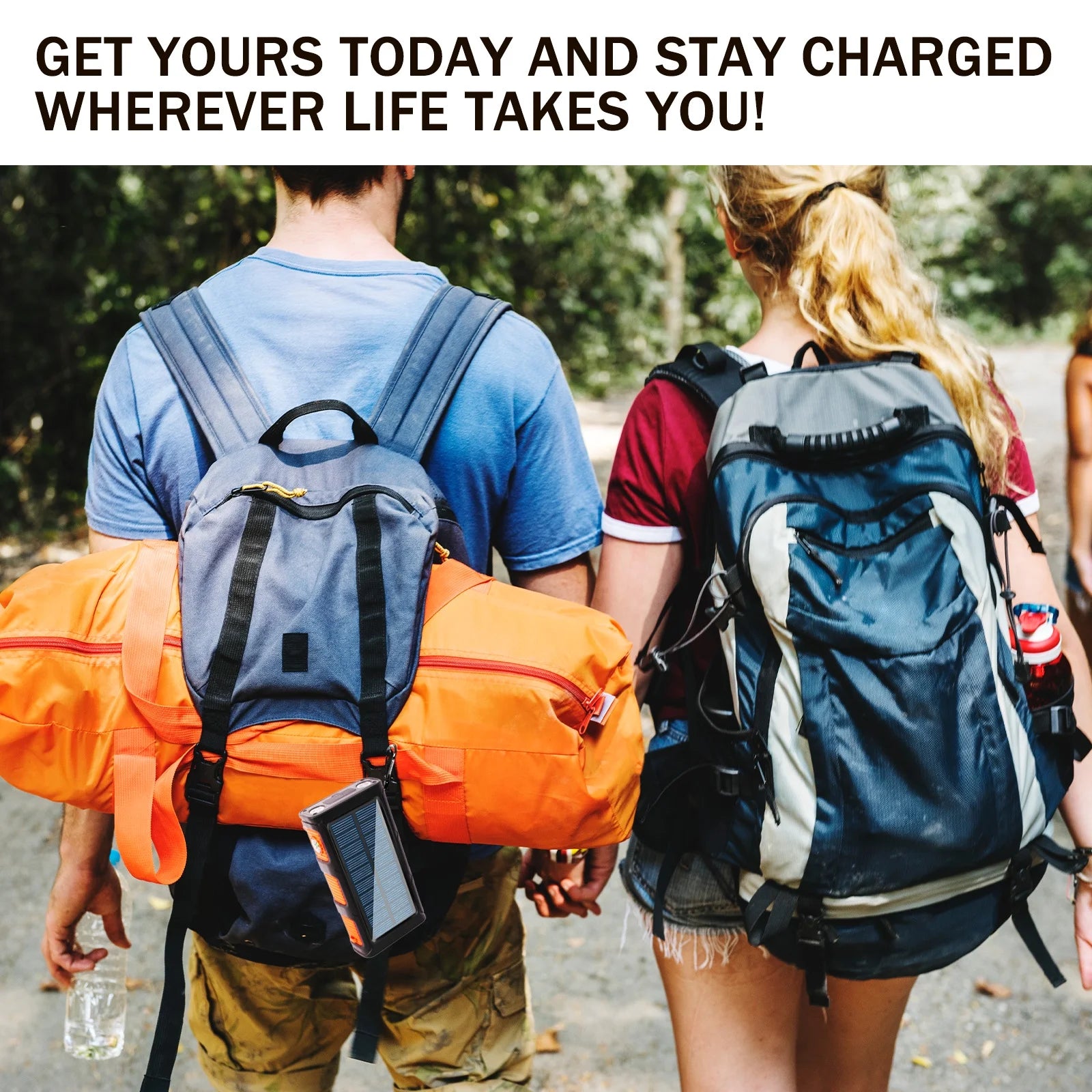 Power Bank Wireless Charger 49800Mah, 20W Fast Charging Power Bank for All Mobile Devices Three Inputs Solar Portable Charger with Dual Flashlights for Outdoor, Camping, Travel