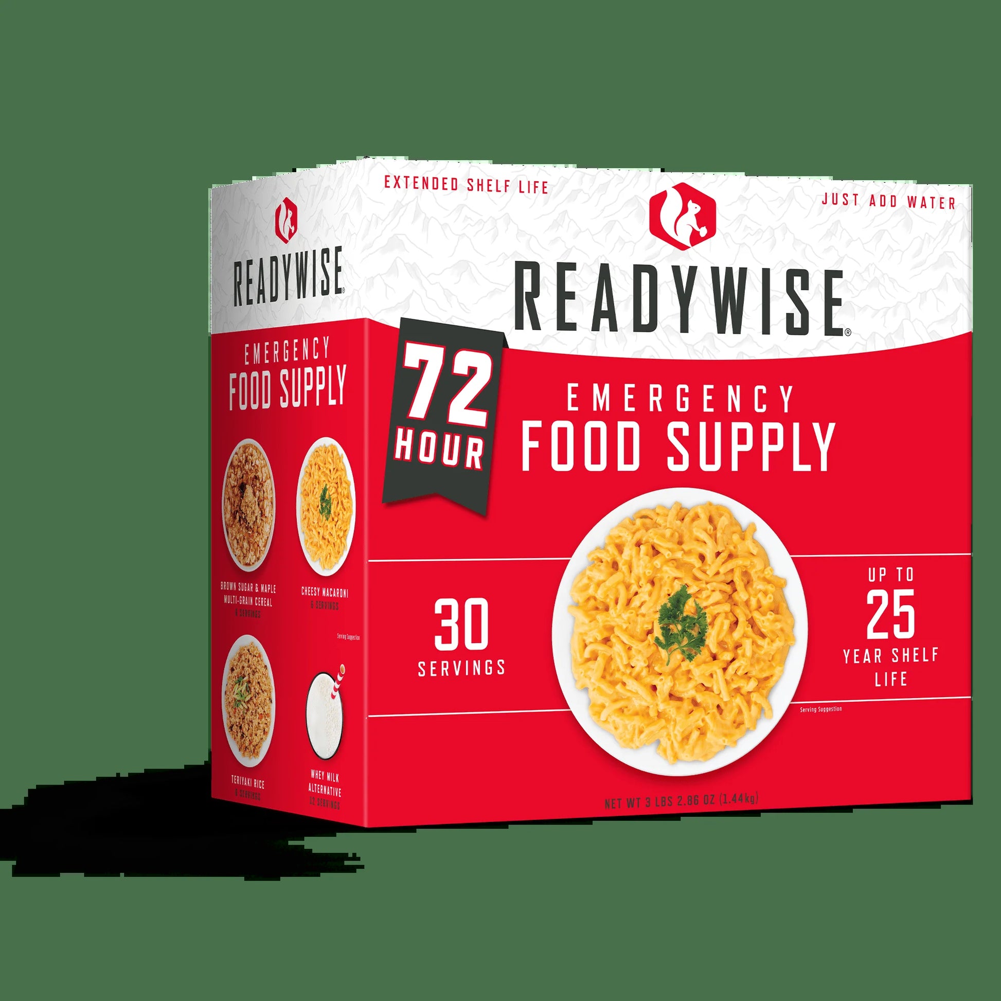 - 72 Hours, 30 Servings, Emergency Food Supply, MRE, Pre-Made, Freeze-Dried, Survival Food, Meal Essentials For, Camping, Hiking, And, Emergencies, Individually Packaged, 25-Year Shelf Life