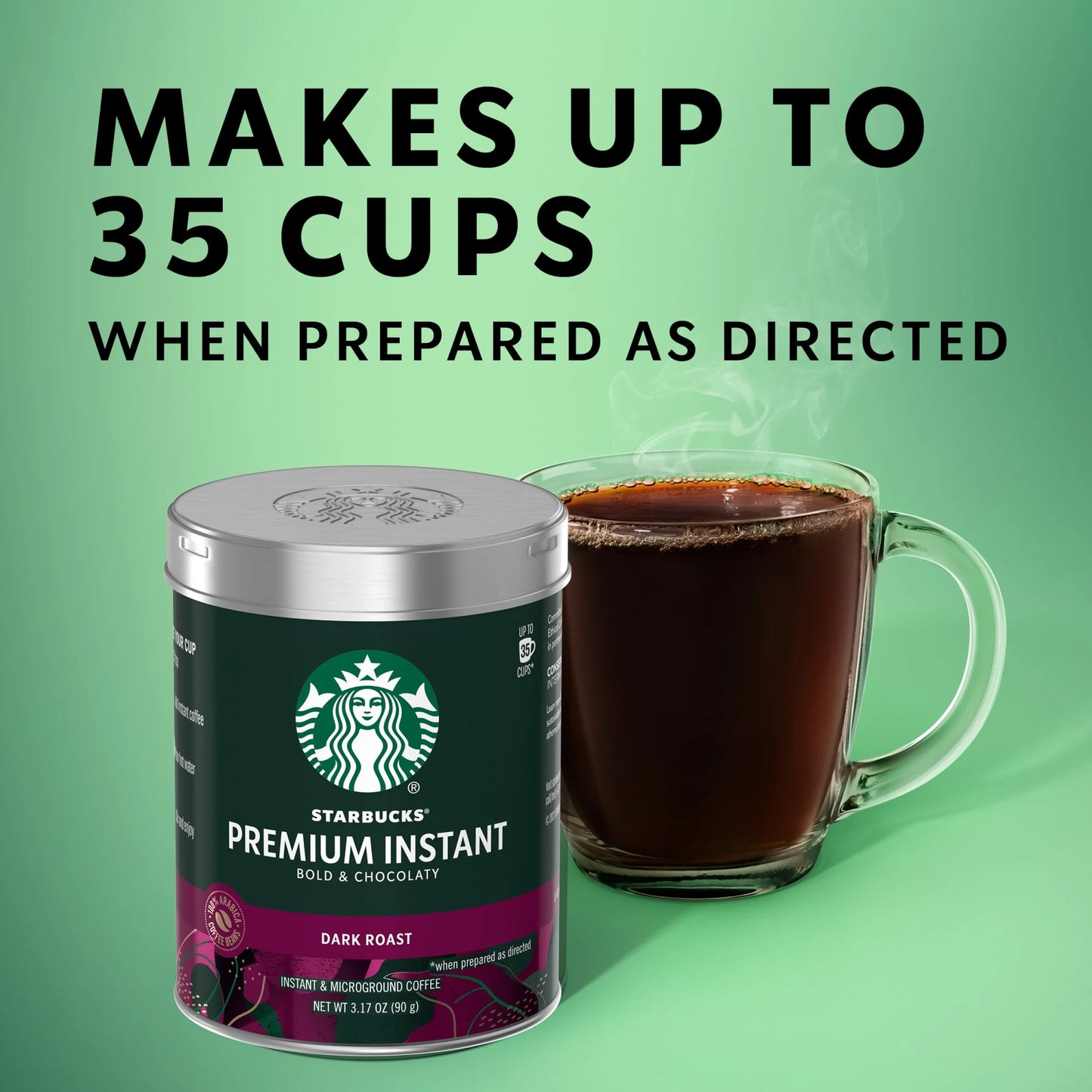 Starbucks Premium Dark Roast Instant Coffee, 3.17 Oz