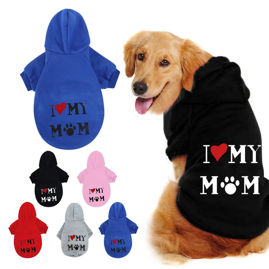 Pet'S Hoodie Coat,Printed Shirts,Warm Sweater Outdoor Hooded Sweatshirt Dogs Clothes -Black,2Xl