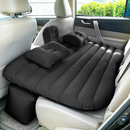 Inflatable Travel Car Mattress Air Bed Back Seat Sleep Rest Mat W/ 2 Pillow Pump