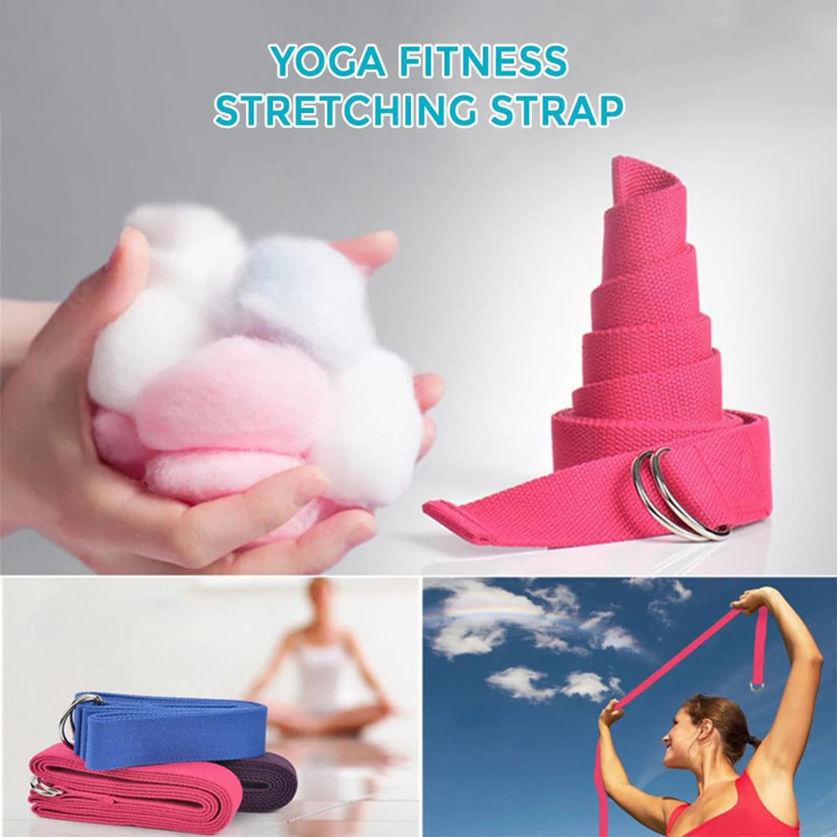 Pilates Essentials Kit for Women,Pilates Kit,Pilates Ring,Yoga Sets for Women Pilates at Home Equipment Pilates Magics Ring Booty Bands for Working Out(Blue 14.57*14.57*2.36In)From