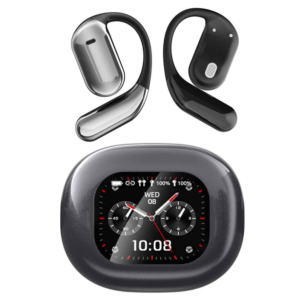 AI Intelligent Translator Earbuds Touch Screen Bluetooth-Compatible 5.4 Real Time AI Translator Earbuds Two-Way Voice Translator