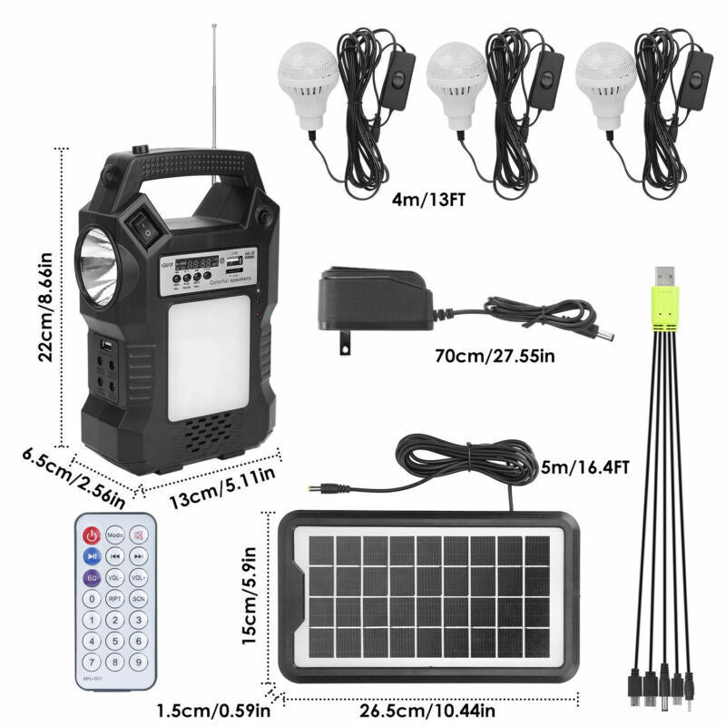 Portable Power Station Solar Generator Panel Power Bank Outlet Camping Emergency