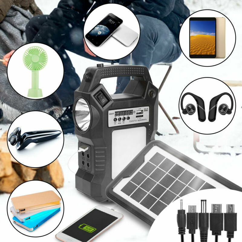 Portable Power Station Solar Generator Panel Power Bank Outlet Camping Emergency