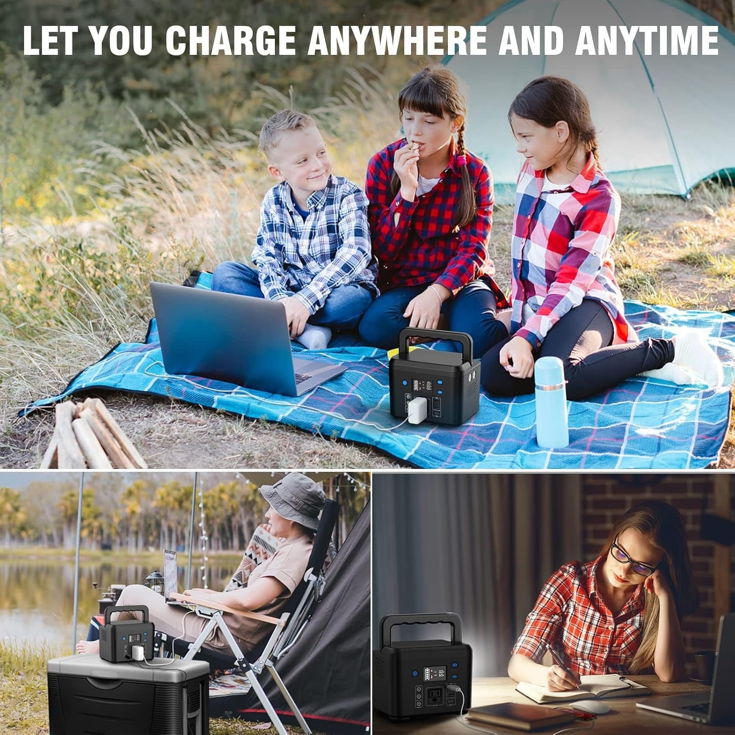 200W AC Portable Power Station Camping Battery Bank Phone Battery Charger Backup