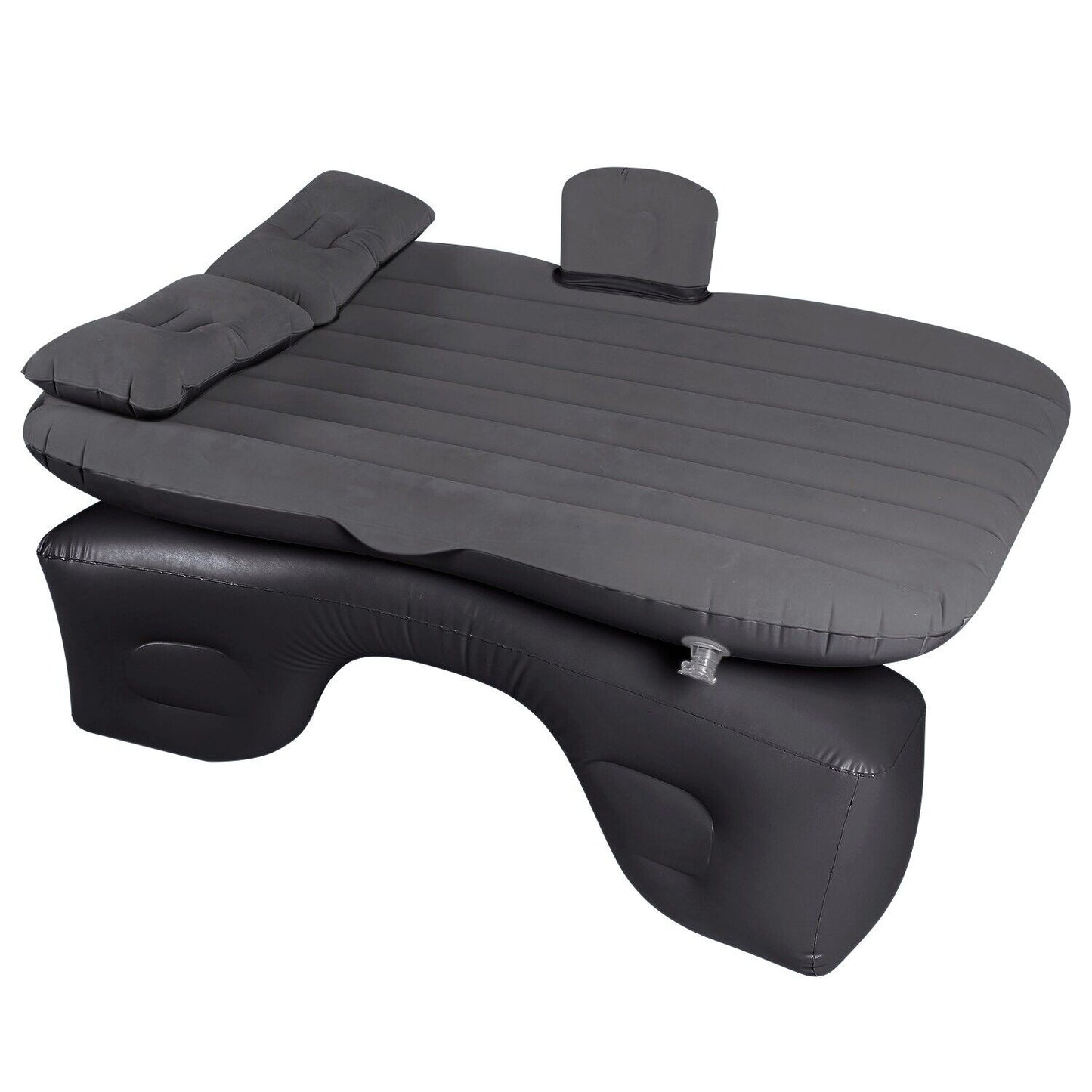 Inflatable Travel Car Mattress Air Bed Back Seat Sleep Rest Mat W/ 2 Pillow Pump