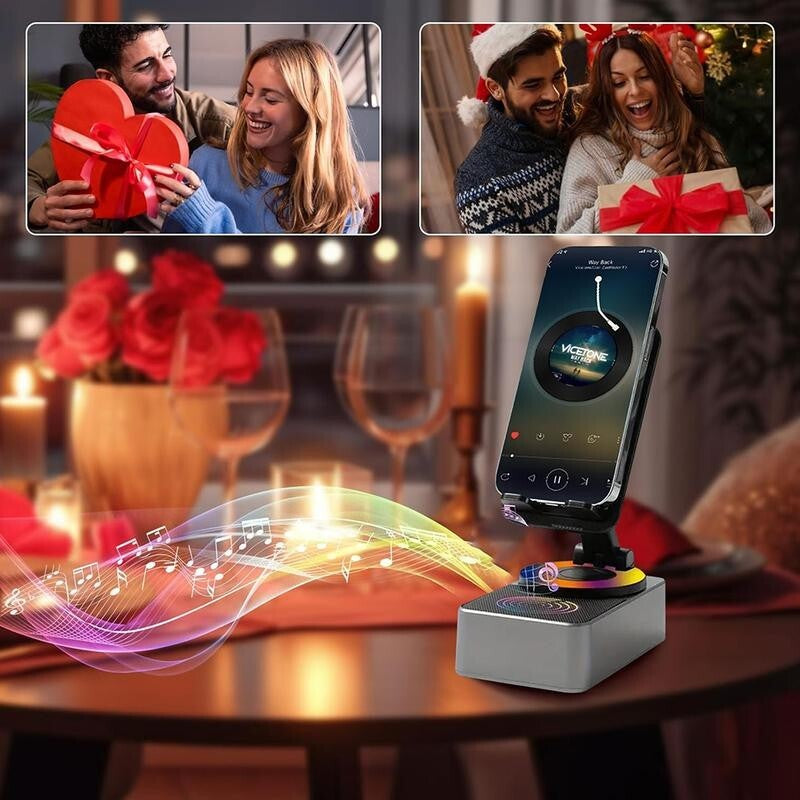 Wireless Audio Bluetooth Speaker 5In1 Phone Holder Emergency Rechargeable
