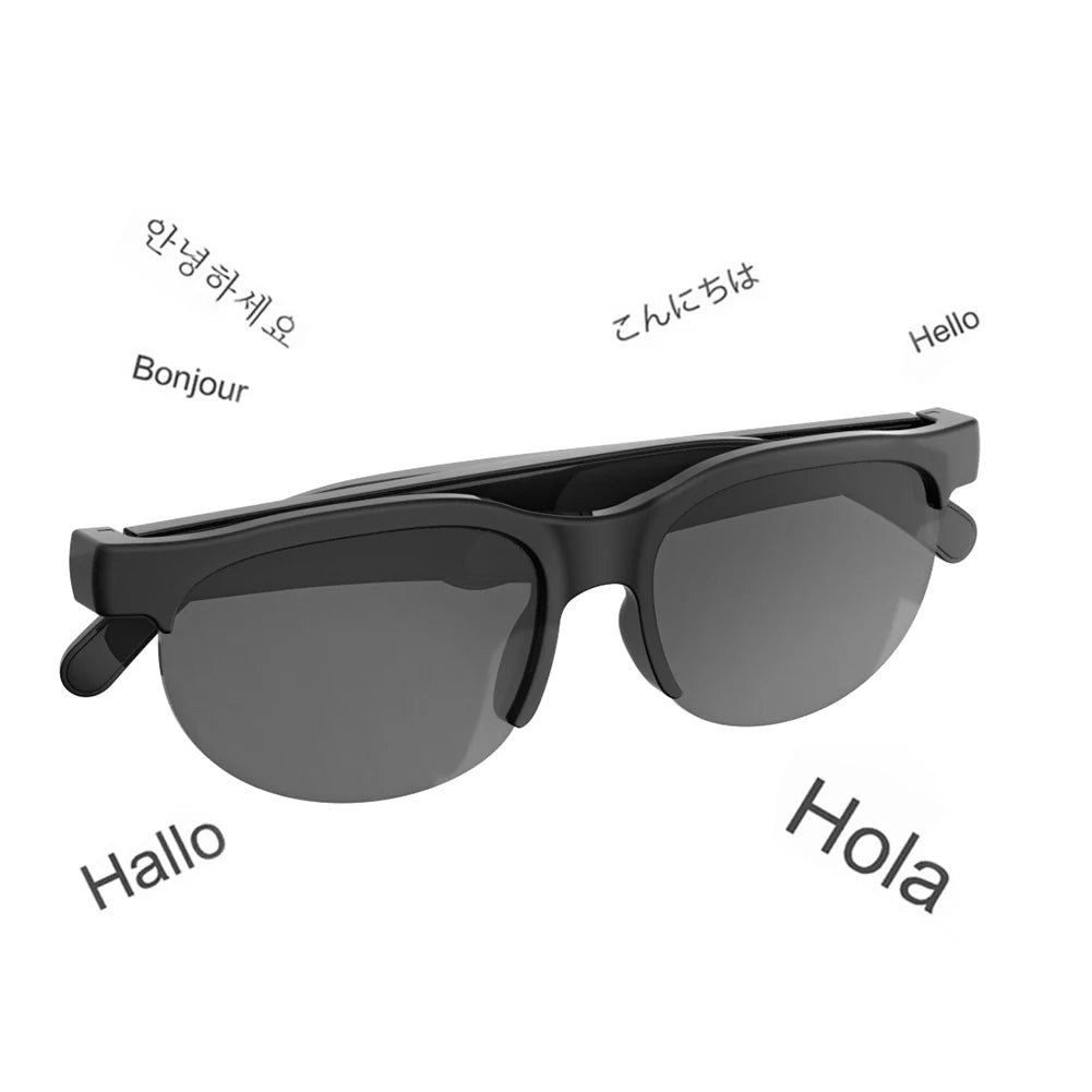 AI Intelligent Translation Glasses Built-In Microphone Speakers Earphone Glasses Support 144 Languages Sports Driving Sunglasses