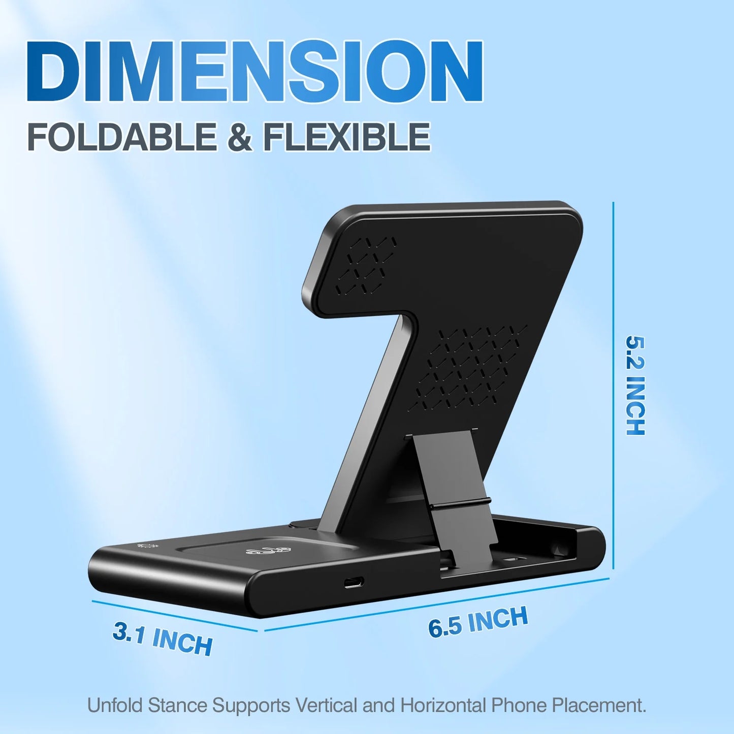 Charging Station, Wirelss Charger, Magnetic Fast Charging Station Compatible with Iphone 16 15 14 13 12 11 Pro Max XS XR, for Iwatch Series 9 8 7 6 5 4 3 2 SE, for Airpods 3 2 Pro
