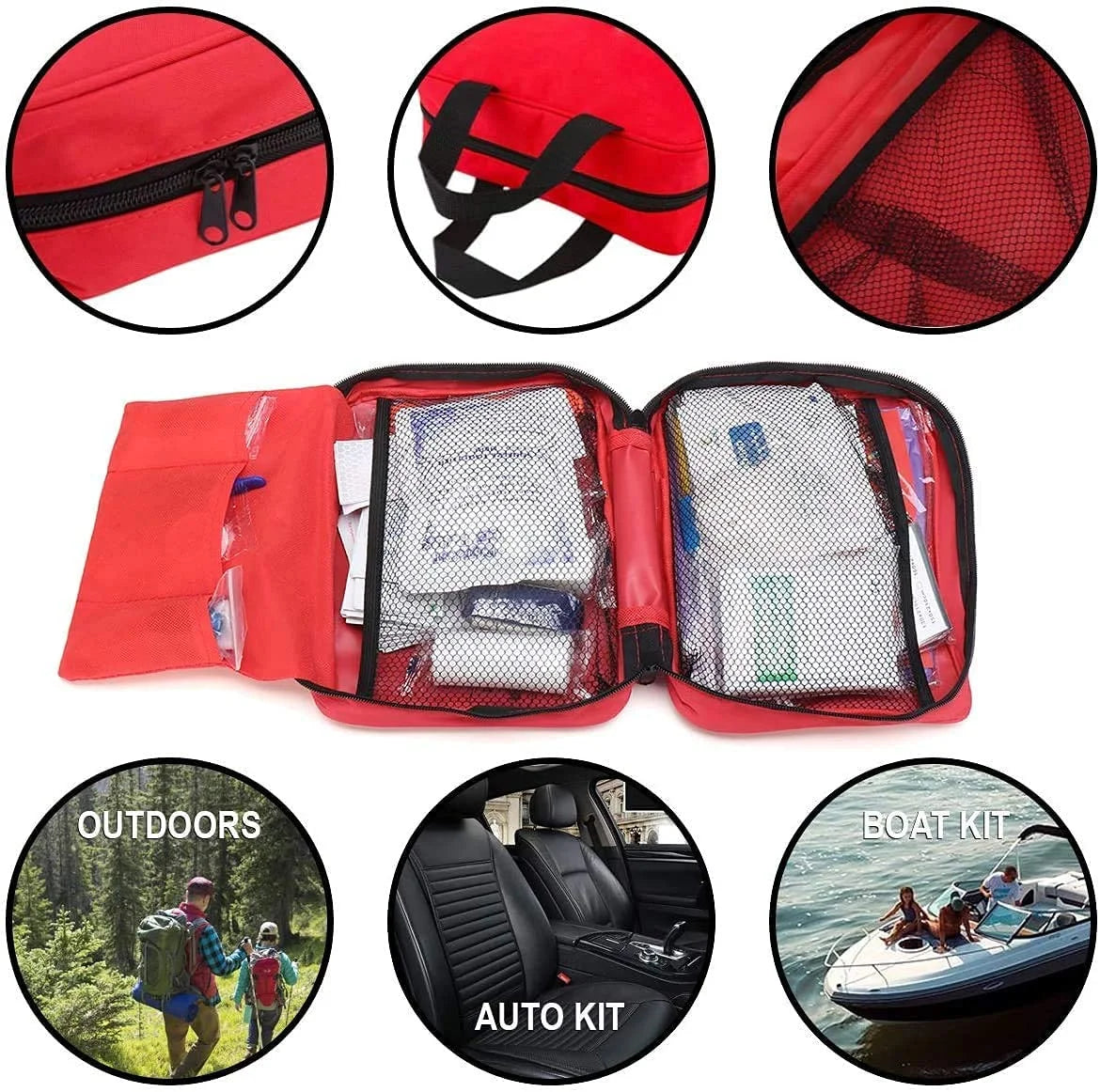 Premium Compact and Lightweight First Aid Kit, 234 Piece