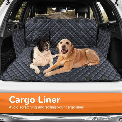 Dog Car Seat Cover for Pets 100% Waterproof Seat Cover Hammock Scratch Proof Nonslip Durable Soft Back Seat Covers for Cars Trucks and Suvs