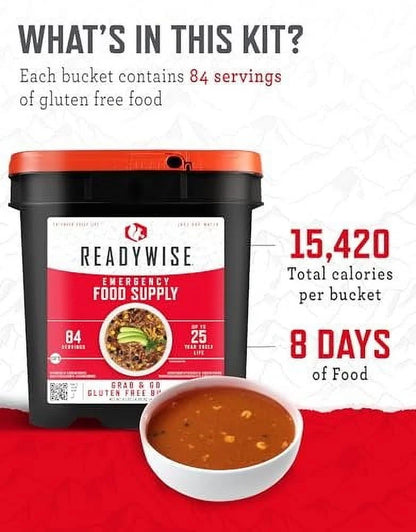 84 Serving Gluten Free Grab and Go Bucket