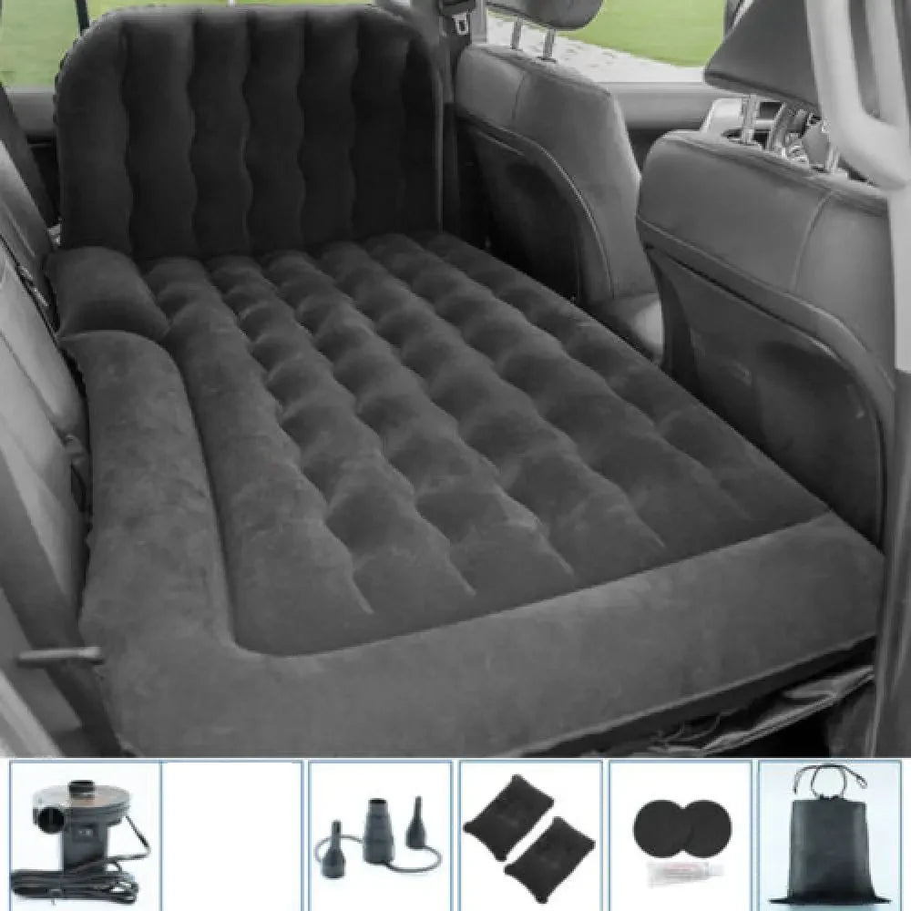Portable SUV Travel Air Mattress Cushion Inflatable Car Bed Mattress Car Camping Mattress with 2 Pillows Outdoor Camping Cushion